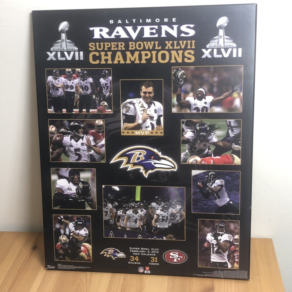 Baltimore Ravens Super Bowl 47 Championship Picture Plaque